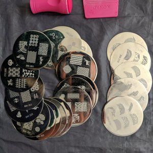 Nail Stamping plates + stamp & scraper set